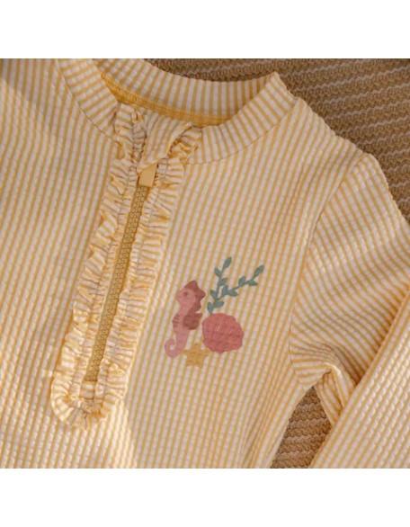 Едноделен костим за капење Yellow Ocean Treasures 74/80 - Little Dutch