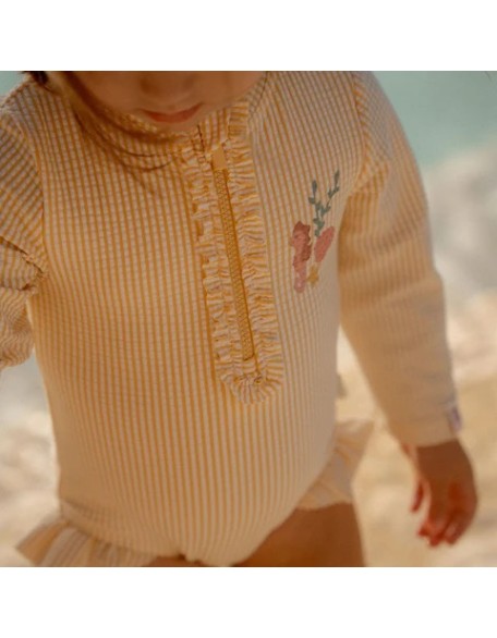 Едноделен костим за капење Yellow Ocean Treasures 74/80 - Little Dutch