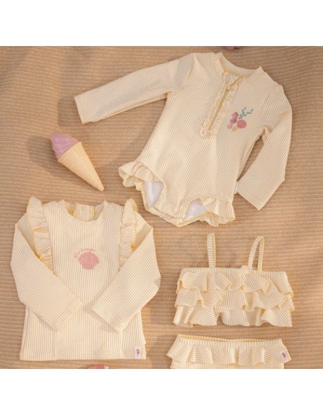 Едноделен костим за капење Yellow Ocean Treasures 74/80 - Little Dutch