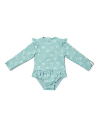 Едноделен костим за капење Green Ocean Treasures 62/68 - Little Dutch