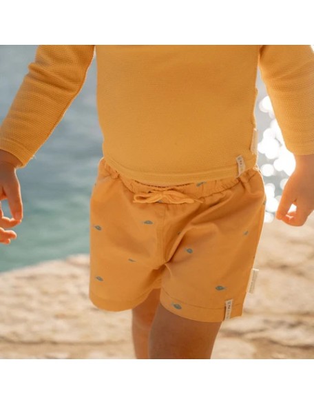 Шорцеви за капење Yellow Seashells and Stripes 74/80 - Little Dutch