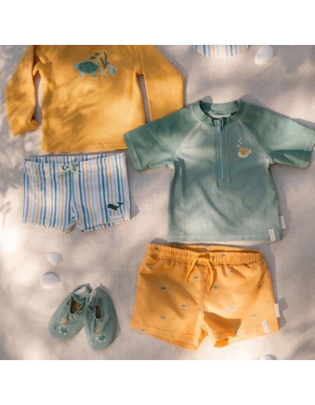 Шорцеви за капење Yellow Seashells and Stripes 74/80 - Little Dutch