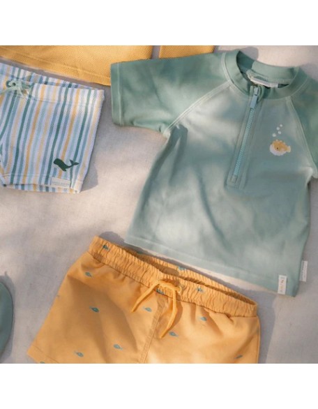 Шорцеви за капење Yellow Seashells and Stripes 74/80 - Little Dutch