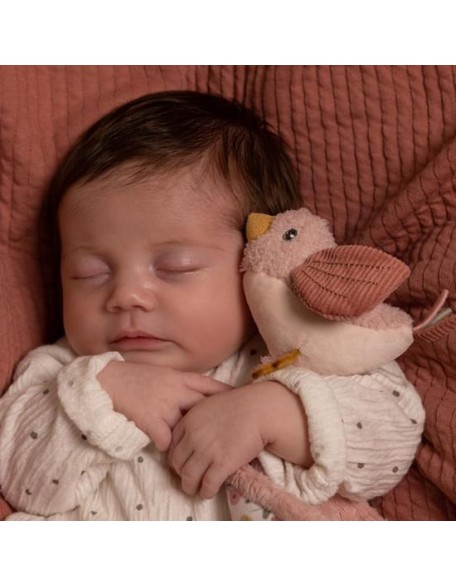 Мека играчка и држач за цуцла - Flowers and Butterflies, Little Dutch