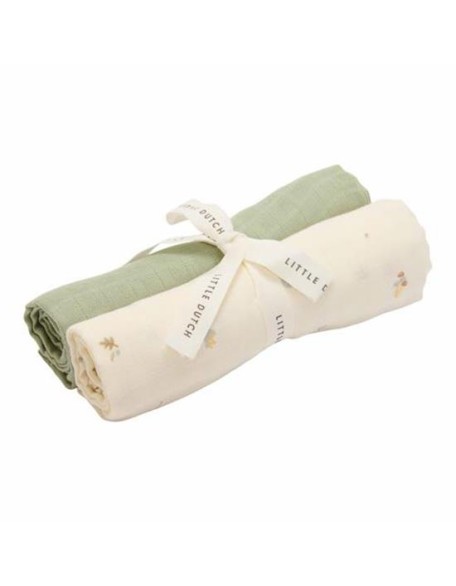Сет муслин за повивање 70х70 cm - Forest Treasures & Sage, Little Dutch