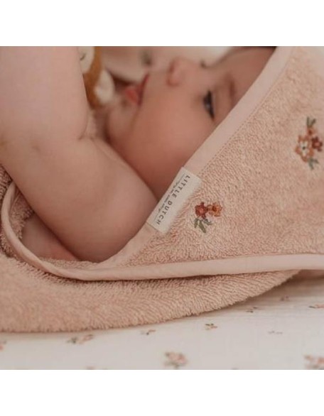 Бањарка пешкир со вез - розева 100x100, Little Dutch