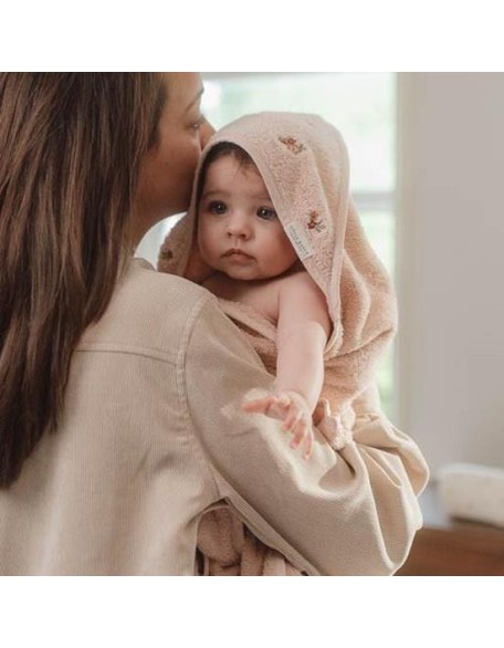 Бањарка пешкир со вез - розева 100x100, Little Dutch