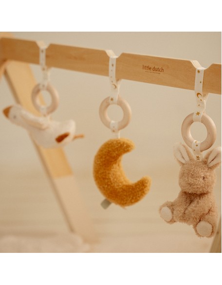 Дрвена постојка со активности - Newborn Naturals, Little Dutch