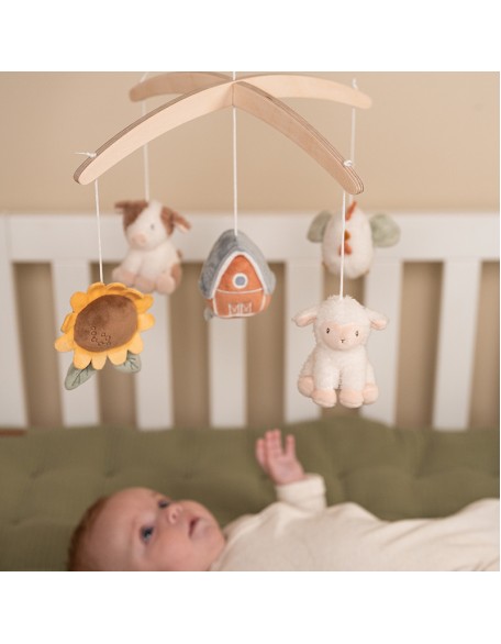 Музичка вртелешка со меки играчки - Little farm, Little Dutch