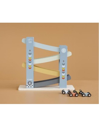 Дрвена тркачка патека со автомобили - Little Dutch