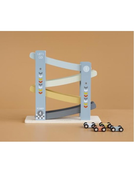 Дрвена тркачка патека со автомобили - Little Dutch