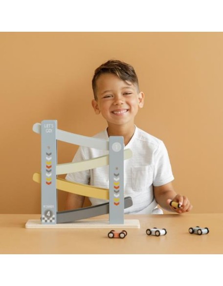 Дрвена тркачка патека со автомобили - Little Dutch