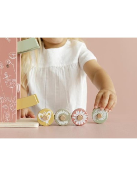 Дрвена тркачка патека со диви цвеќиња - Little Dutch Дрвена тркачка патека со диви цвеќиња - Little Dutch