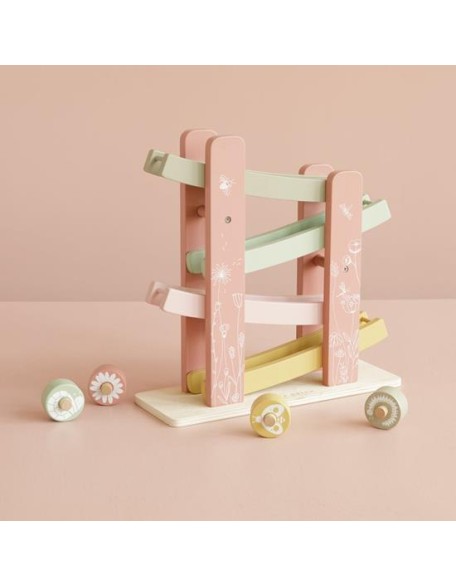 Дрвена тркачка патека со диви цвеќиња - Little Dutch Дрвена тркачка патека со диви цвеќиња - Little Dutch