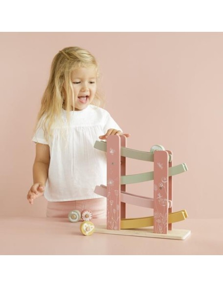 Дрвена тркачка патека со диви цвеќиња - Little Dutch Дрвена тркачка патека со диви цвеќиња - Little Dutch