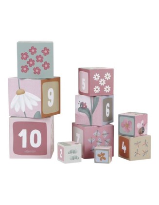 Кула од коцки за редење - Flowers and Butterflies, Little Dutch