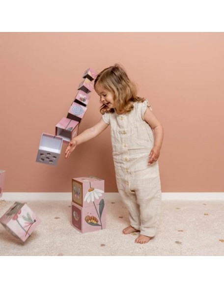 Кула од коцки за редење - Flowers and Butterflies, Little Dutch