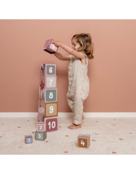 Кула од коцки за редење - Flowers and Butterflies, Little Dutch