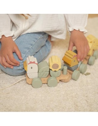 Дрвен воз сложувалка - кокошка, Little farm, Little Dutch