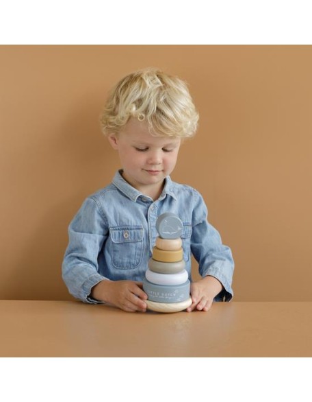 Кула за редење прстени со ротирачко дно - Ocean, Little Dutch Кула за редење прстени со ротирачко дно - Ocean, Little Dutch