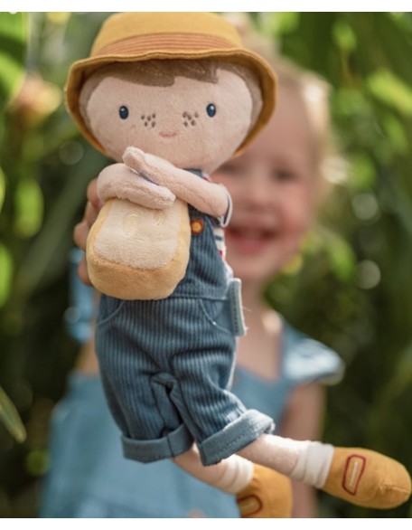 Мека кукла Џим фармер - 35 см, Little Dutch