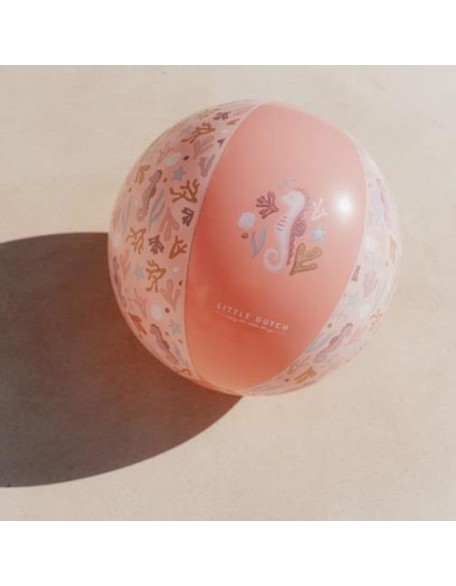 Топка за плажа Ocean Dreams Pink 35 см - Little Dutch
