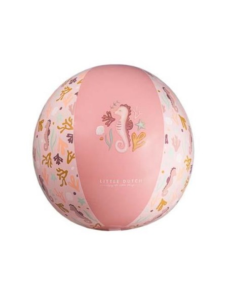 Топка за плажа Ocean Dreams Pink 35 см - Little Dutch