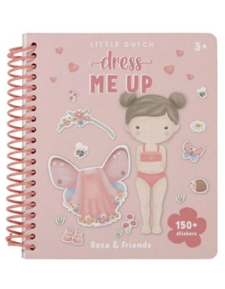 Книга со стикери dress me up - Rosa & Friends, Little Dutch
