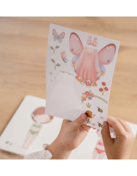 Книга со стикери dress me up - Rosa & Friends, Little Dutch