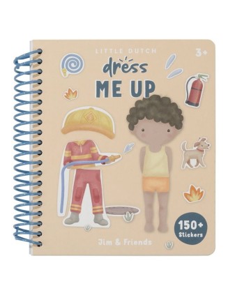 Книга со стикери dress me up - Jim & Friends, Little Dutch