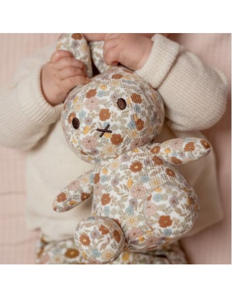 Мека играчка зајче Miffy 25 cm - Vintage Little Flowers all over, Little Dutch