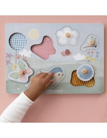 Дрвена сложувалка - Flowers & Butterflies, Little Dutch