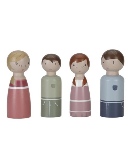 Дрвен сет фамилијата на Роса - надополнување на куќата за кукли, Little Dutch