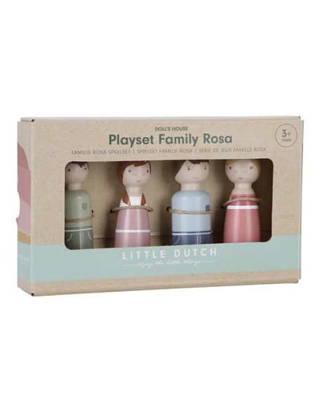 Дрвен сет фамилијата на Роса - надополнување на куќата за кукли, Little Dutch