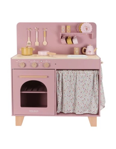Розева кујна со додатоци за готвење - Little Dutch