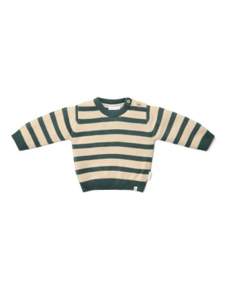 Плетен џемпер 80 - Forest Friends Stripe, Little Dutch