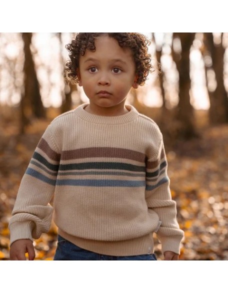 Плетен џемпер 74 - Sand Forest Friends, Little Dutch