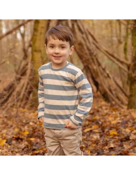 Блуза на долги ракави 104 - Forest Friends Stripe, Little Dutch