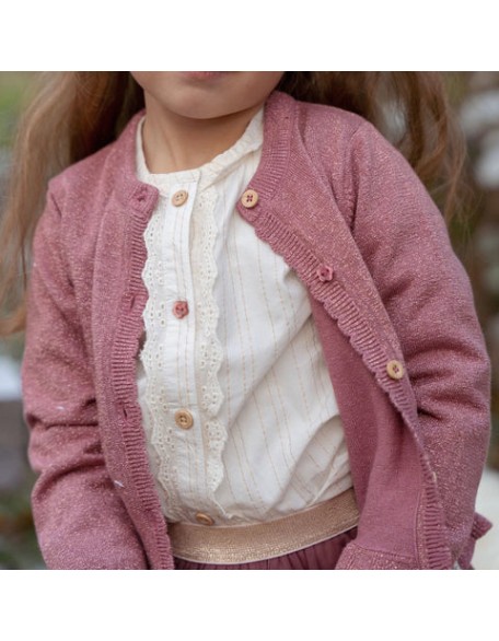 Плетен џемпер 80 - Pink Fairy, Little Dutch