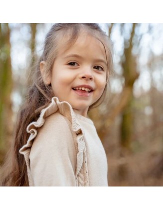 Плетен џемпер 80 - Ruffle Sand Fairy Garden, Little Dutch