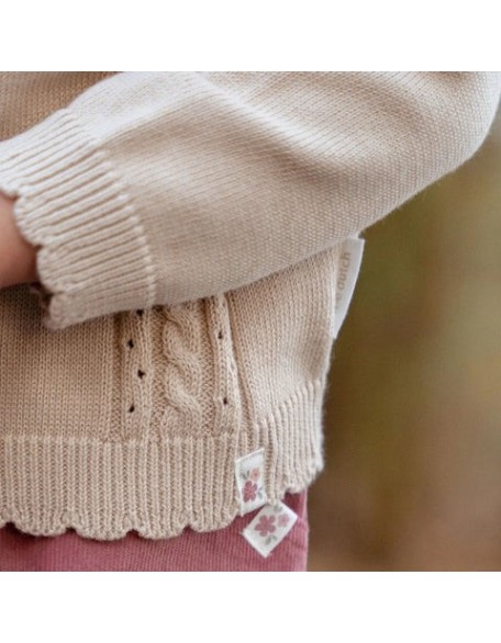 Плетен џемпер 86 - Ruffle Sand Fairy Garden, Little Dutch