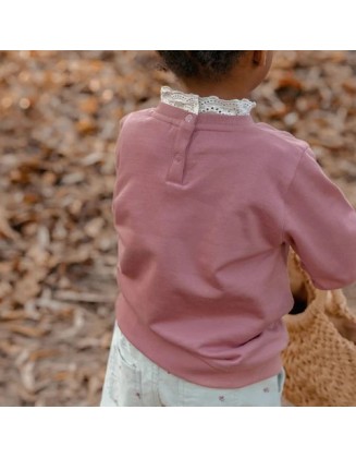 Памучен џемпер 74 - Pink Fairy Garden, Little Dutch