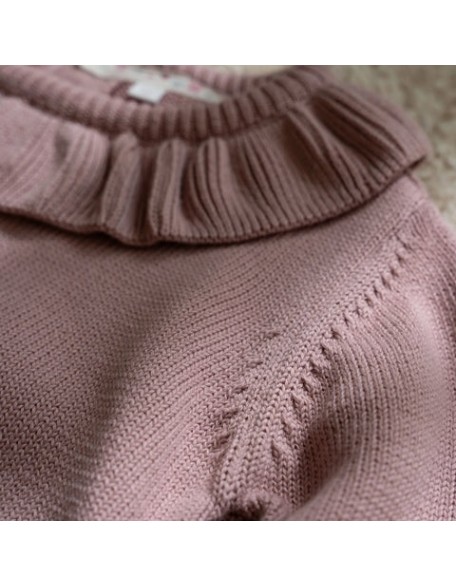 Плетен џемпер 80 - Pink Fairy Garden, Little Dutch