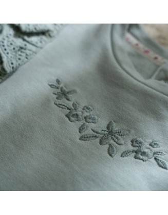 Памучен џемпер 74 - Green Fairy Garden, Little Dutch