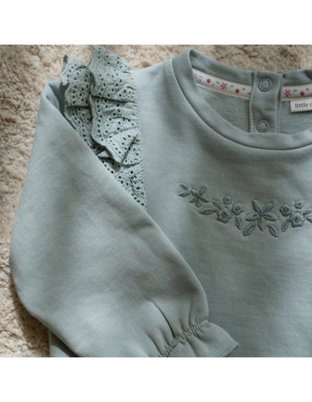 Памучен џемпер 92 - Green Fairy Garden, Little Dutch