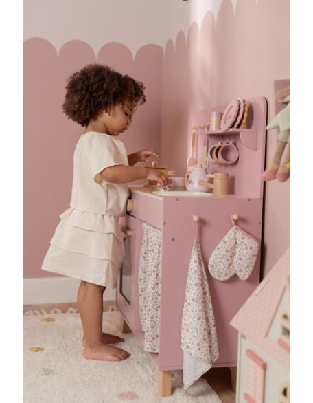 Розева кујна со додатоци за готвење - Little Dutch