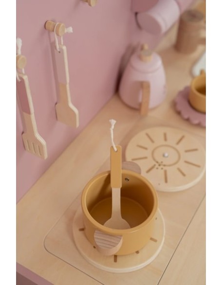 Розева кујна со додатоци за готвење - Little Dutch