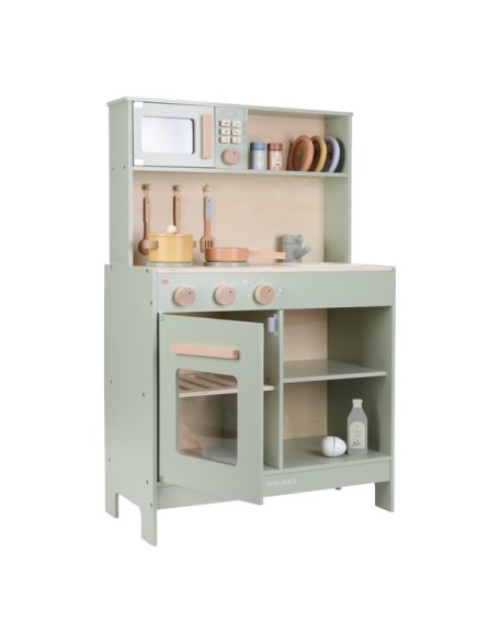 Дрвена кујна со додатоци за готвење - Little Dutch