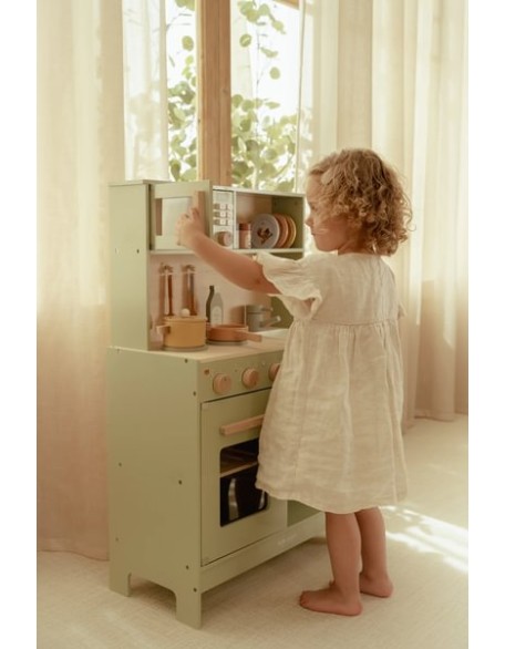 Дрвена кујна со додатоци за готвење - Little Dutch