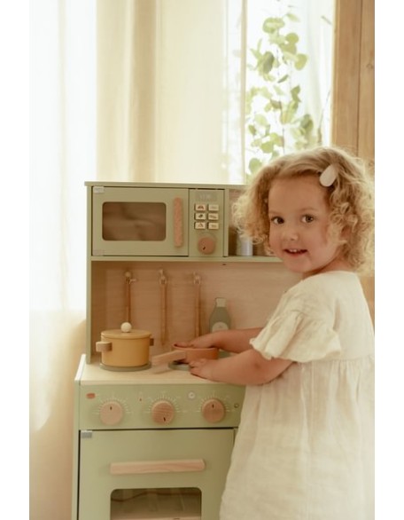 Дрвена кујна со додатоци за готвење - Little Dutch